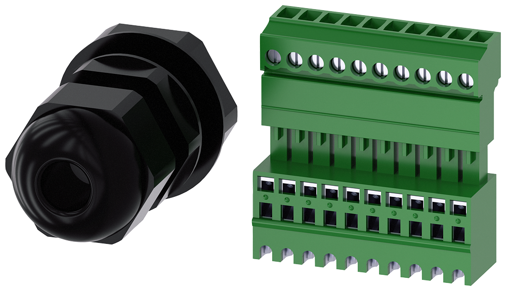 UNIÃO ROSCADA MÉTRICA M20 PARA LINK IO PARA CARCAÇAS COM 1-3 PONTOS DE COMANDO 3SU19000JC100AA0 SIEMENS