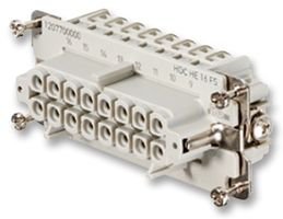[Imagem do produto PORTA CONTATO FEMEA HDC HE FS 32PTAM 10 SC: 2,5 500V 16A 1216100000 WEIDMULLER]