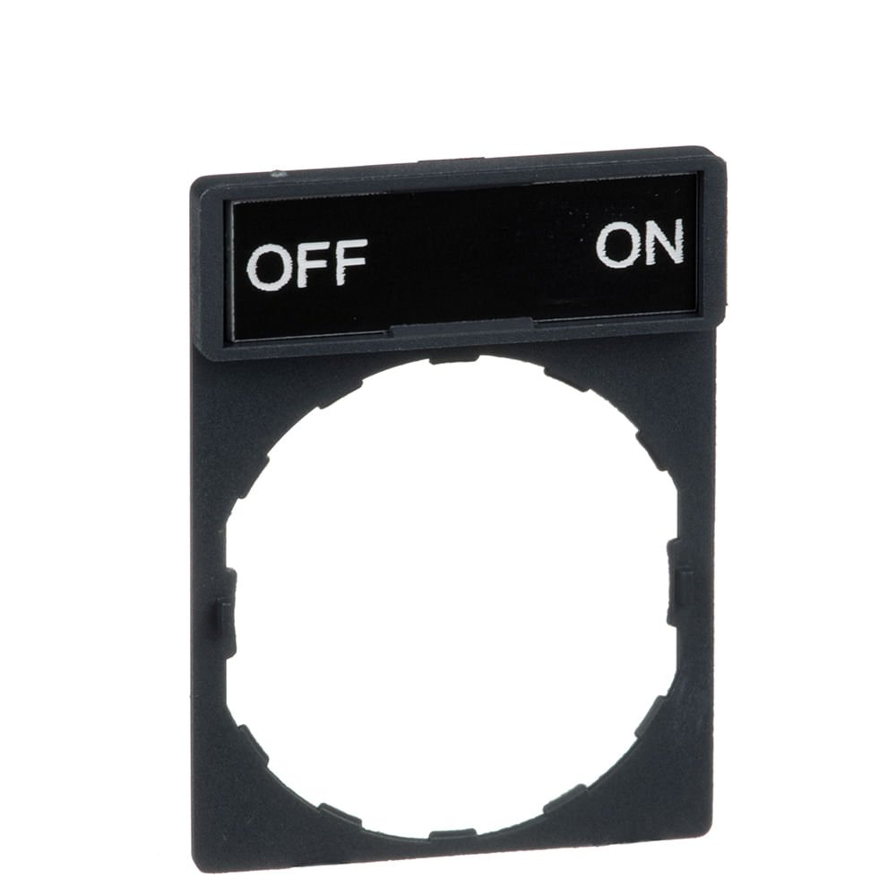 [Imagem PORTA ETIQUETA 30X40MM PRETO VERMELHO OFF ON ZBY2367 SCHNEIDER]
