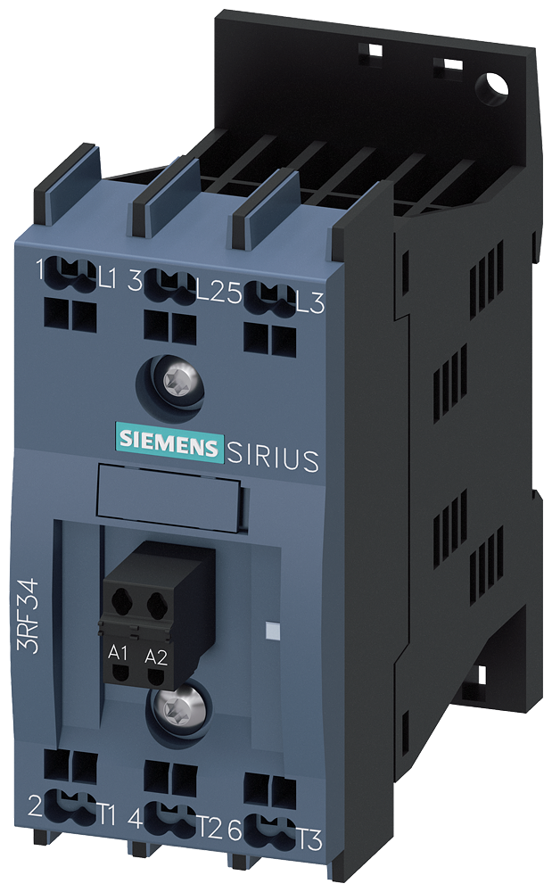 CONTATOR A SEMICONDUTOR 3RF3 TRIFÁSICO CA53 5,2A 48-600V/24V CC CONTROLADO P 3RF34052BB06 SIEMENS