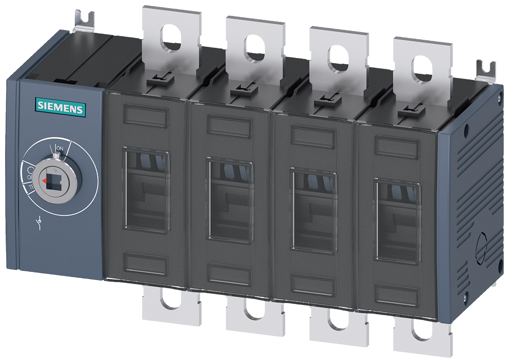 SECCIONADOR DE CORTE EM CARGA 250A TAM. 3 DE 4 POLOS ACIONAMENTO FRONTAL ES 3KD38400PE100 SIEMENS