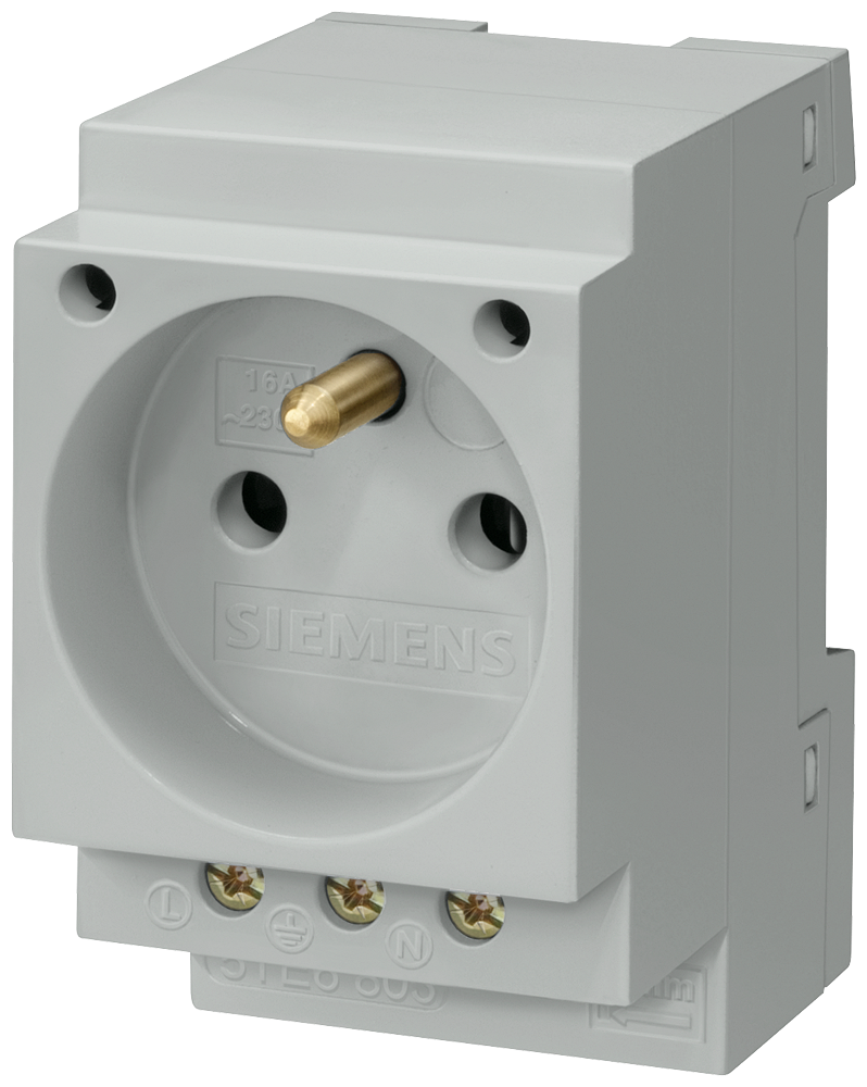 TOMADA 16A COM PINO DE ATERRAMENTO CONFORME CEE 7 PARA INSTALAÇÃO DA DISTRIBU 5TE6803 SIEMENS