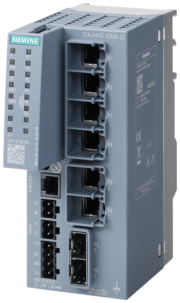 [Imagem APL. SEG. 4X INTERFACES RJ45, 2 INTERFACES COMBO, STATEFUL INSPECTION FIREWALL 6GK56262GS002AC2 SIEMENS]
