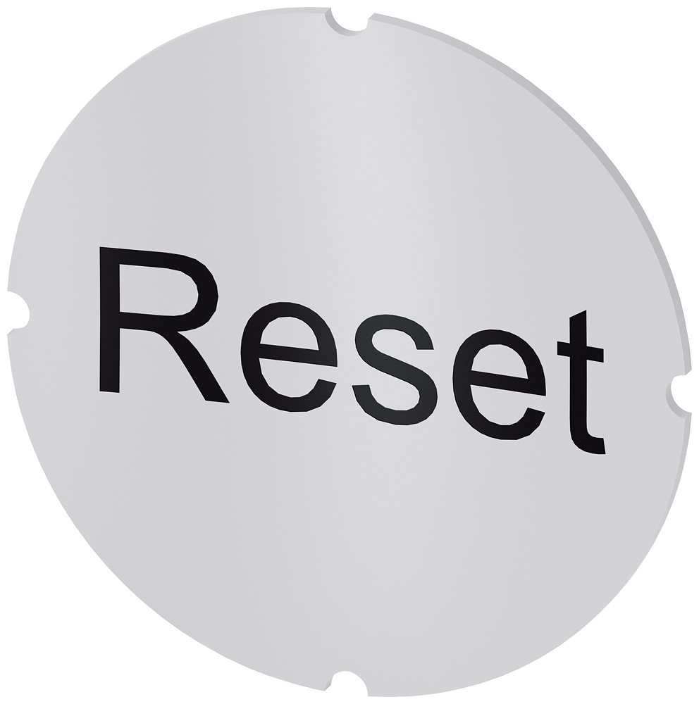 [Imagem do produto PLACA EMBUTIDA PARA BOTÃO DE PRESSÃO ILUMINADO, REDONDO, LEITOSO, INSCRIÇÃO:  3SU19000AB710DU0 SIEMENS]