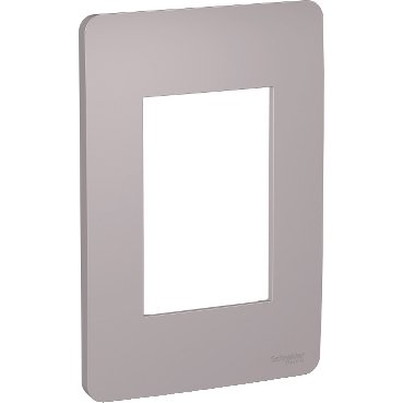 [Imagem PLACA 4X2 3 POSTOS AXIS GREY (CINZA) ORION S730103224 SCHNEIDER]