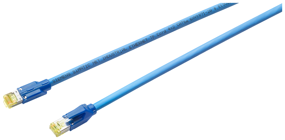 IE TP CORD RJ45/RJ45 4X2 2X CONECTOR RJ45 4X2 CAT6A 0,5M 6XV18704BE50 SIEMENS