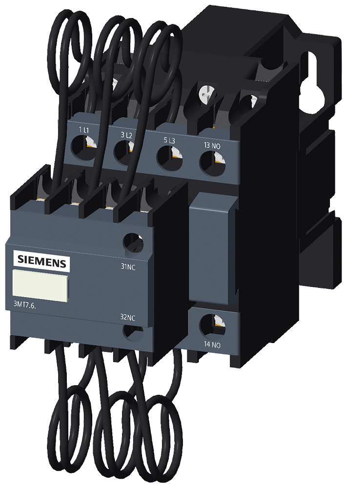 [Imagem CONTATOR AC6B: 20KVAR 1NA+1NF 240V 3MT70020JA116AP2 SIEMENS]