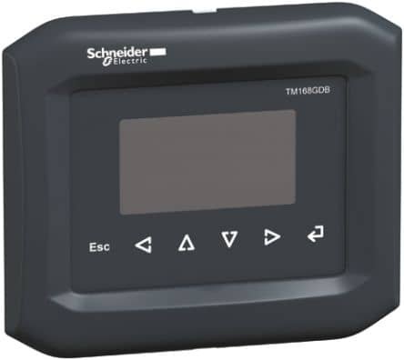 [Imagem CONTROLADOR LÓGICO PROGRAMÁVEL LCD 128X64 24VCA/CC TM168GDB SCHNEIDER]