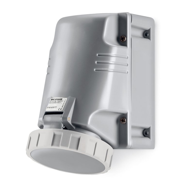 [Imagem do produto TOMADA INDUSTRIAL 2P+T IP66/IP67 125A 8H 518.125538T SCAME]