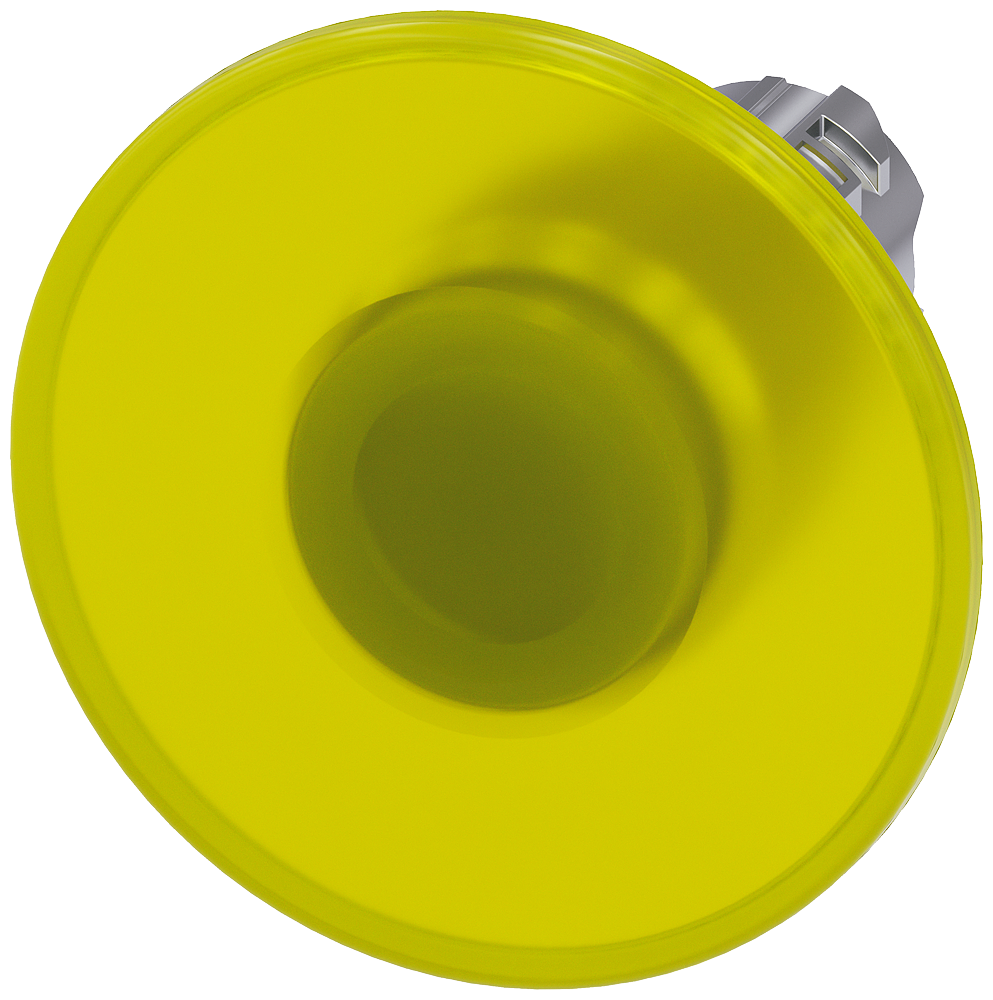 BOTÃO LUMINOSO EM FORMA DE COGUMELO 22 MM REDONDO METAL DE ALTO BRILHO A 3SU10511CA300AA0-ZY15 SIEMENS