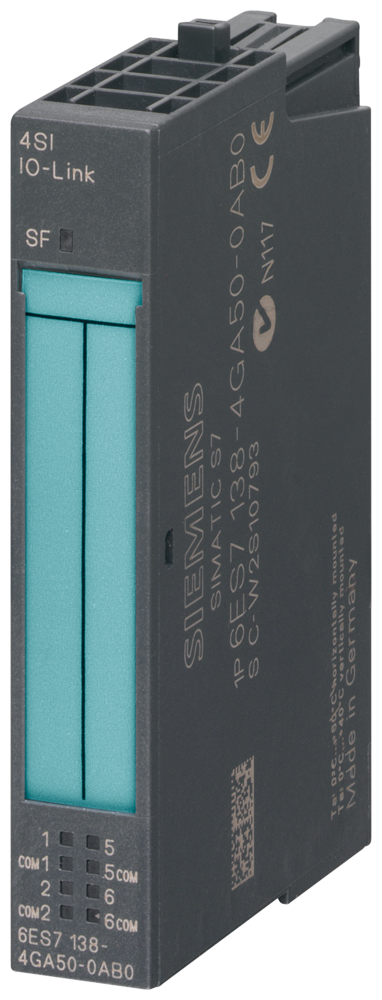 [Imagem do produto ET 200S:ELEKTRONIC MODULE 4SI IO-LINK 6ES71384GA500AB0 SIEMENS]