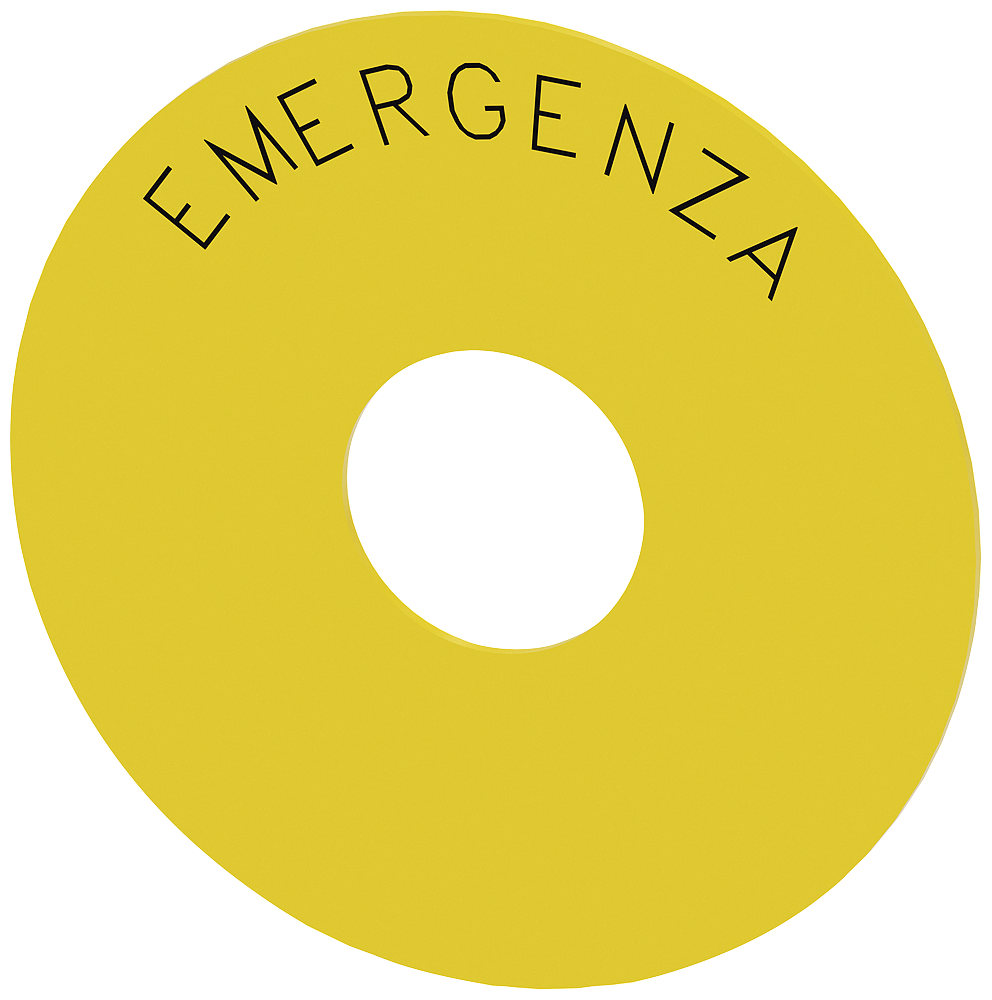 PLACA DE ASSENTO PARA BOTÃO COGUMELO DE PARADA DE EMERGÊNCIA NA CARCAÇA AMAR 3SU19000BC310JA0 SIEMENS