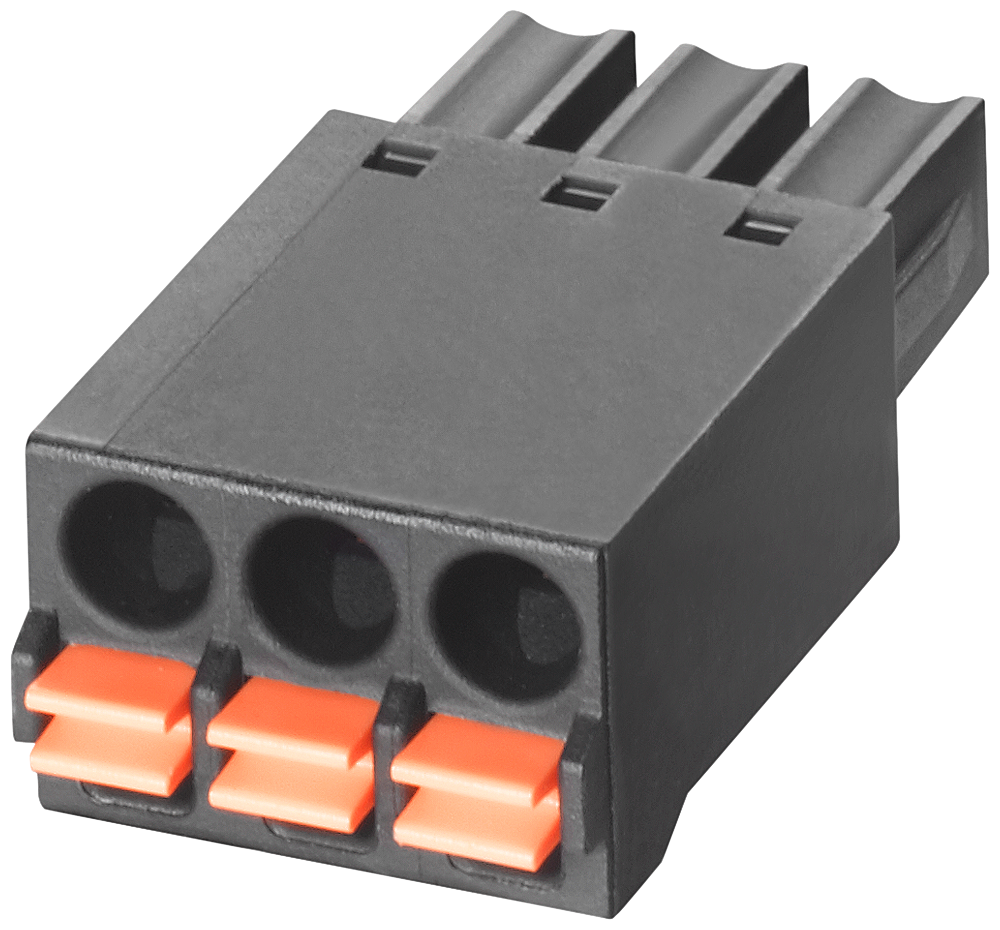 [Imagem BORNES PUSH-IN DE 3 POLOS, PARA ALIMENT. TENSÃO, 24 V CC, PARA XB-200, 5 UNID. 6GK59801CB100CA5 SIEMENS]