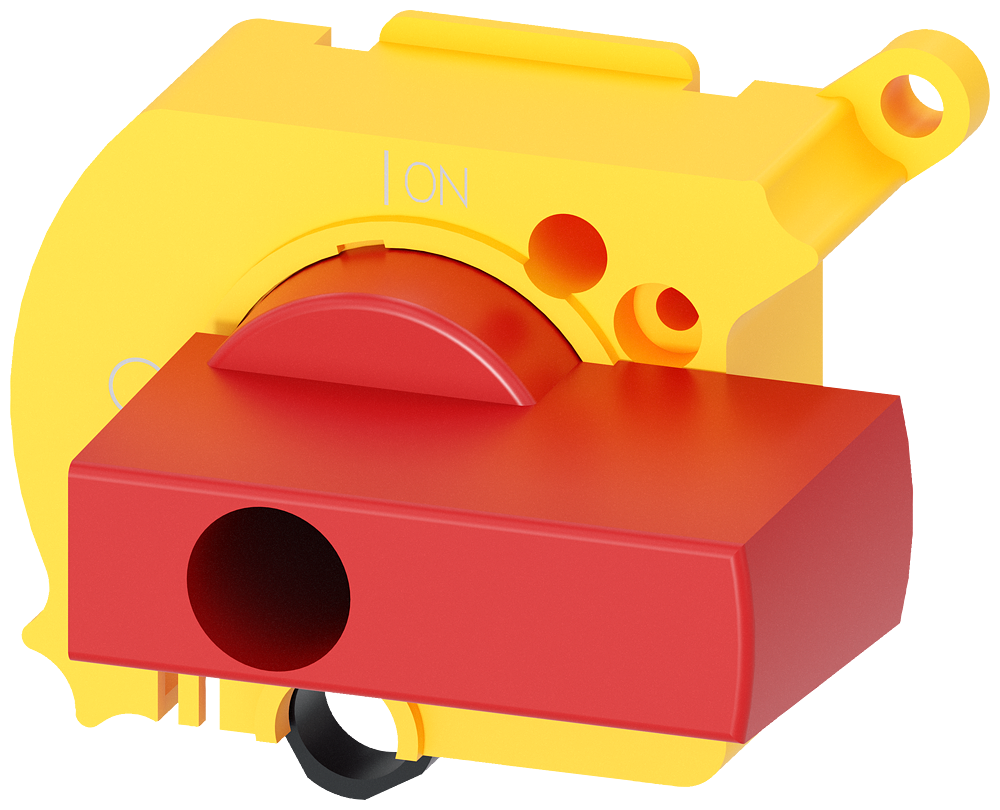 PUNHO ADICIONAL PARA ACIONAMENTO GIRATÓRIO DO ACOPLAMENTO DA PORTA VERMELHO/ 3LD92873C SIEMENS