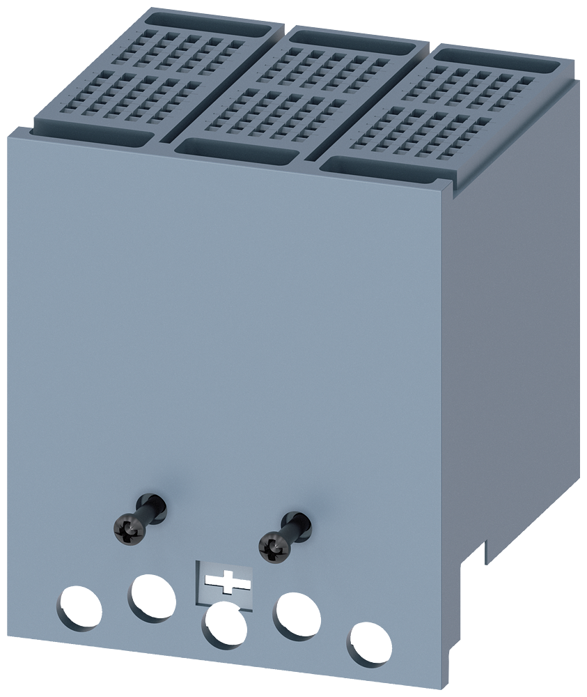 [Imagem TAMPA DE TERMINAL ESTENDIDA DE 3 POLOS 1 PÇ. COM FUROS PARA TESTE DE TENSÃO A 3VA91310WF31 SIEMENS]