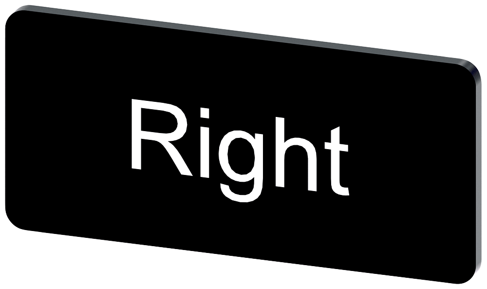 [Imagem do produto PLACA DE IDENTIFICAÇÃO 12,5X27MM, PLACA PRETO, INSCRIÇÃO: DIREITA 3SU19000AC160DQ0 SIEMENS]