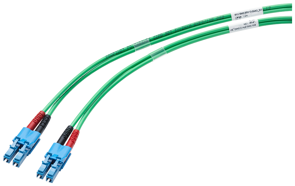 [Imagem do produto FIBER OPTIC SINGLEMODE CORD LC/LC, 9/125, 2X 2 CONECTOR DUPLEX LC, 1M 6XV18435FH100AA0 SIEMENS]