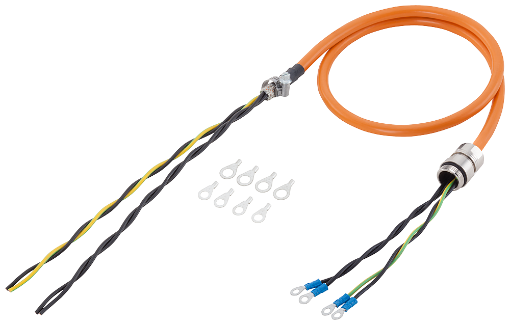 [Imagem do produto CABO DE POTÊNCIA 15M COM CONECTORES 4X10 6FX80025CR421BF0 SIEMENS]