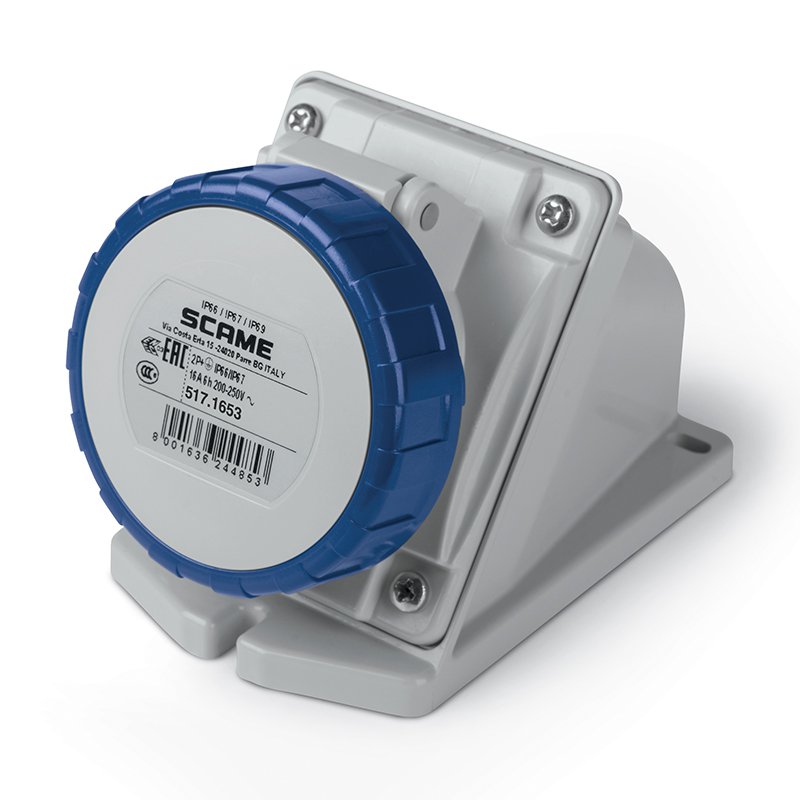 [Imagem TOMADA DE MONTAGEM 2P+T 16A 67 6H 517.1653 SCAME]