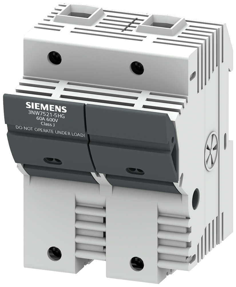 PORTA-FUSÍVEIS CLASSE J DE 2 POLOS IN: 60 A UN CA: 600 V 3NW75215HG SIEMENS
