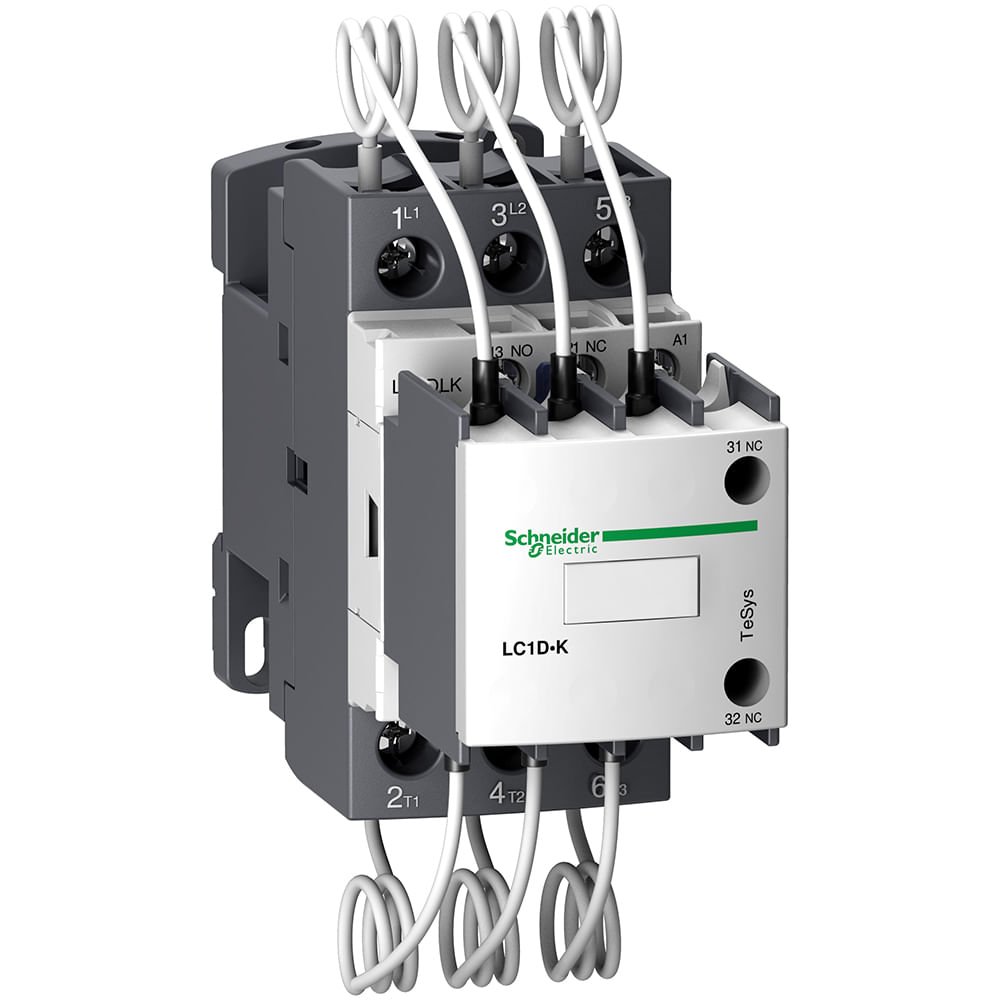 [Imagem CONTATOR PARA COMUTAÇÃO DE BANCOS DE CAPACITORES TRIFÁSICOS COM BOBINA EM 127VCA TESYS D LC1DLKM7 SCHNEIDER]