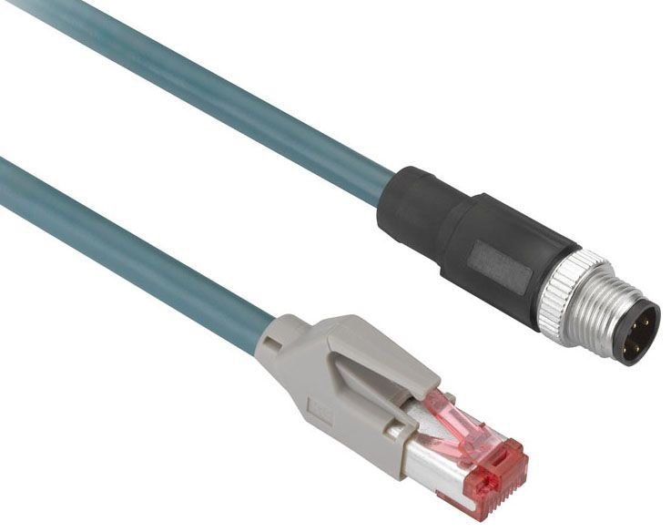[Imagem CABO PUR ETHERNET RJ45 M12 4P  XGSZ12E4510 TELEMECANIQUE]