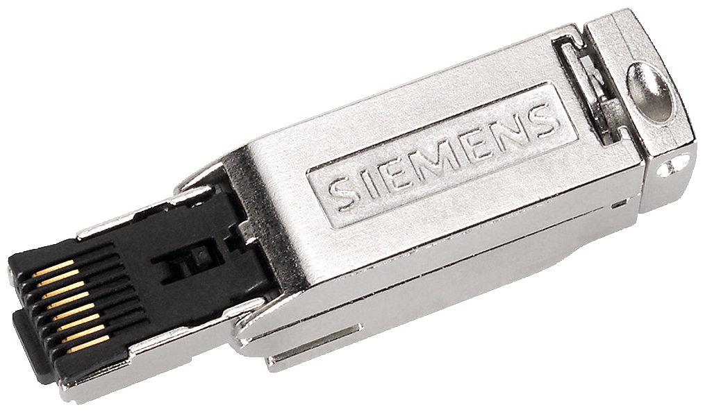 [Imagem CONECTOR ETHERNET RJ45 4X2 180°, 50 PCS. 6GK19011BB112AE0 SIEMENS]