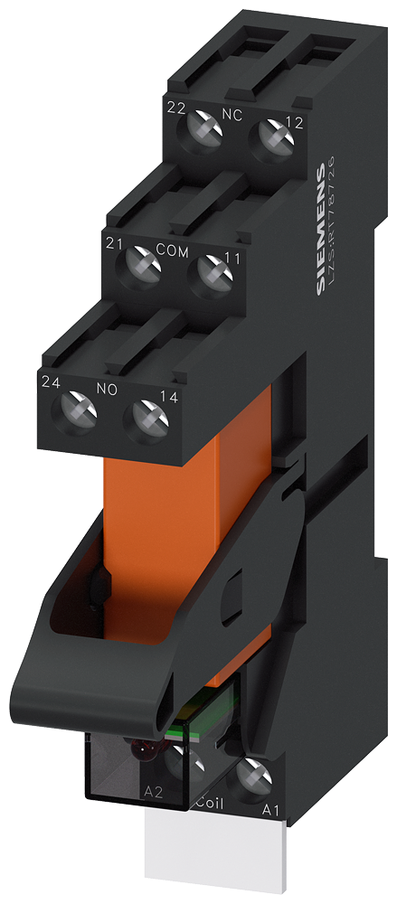 RELÉ DE ENCAIXE APARELHO COMPLETO CA115V 1W MÓDULO LED VERMELHO BASE LZS:RT3B4S15 SIEMENS