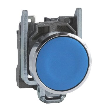 [Imagem BOTÃO 22MM METÁLICO A IMPULSÃO 1NA 1NF A XB4BA65 SCHNEIDER]