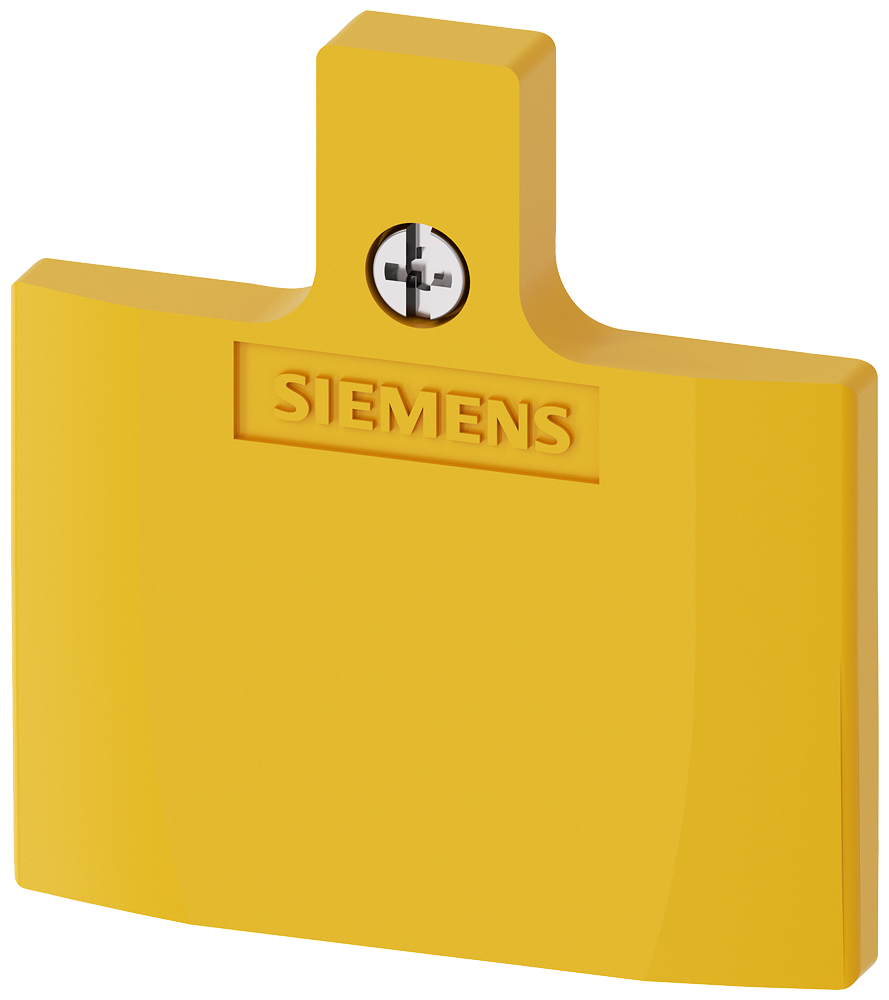 [Imagem do produto TAMPA PARA INTERRUPTOR DE POSIÇÃO PARA C. DE PLÁSTICO 50MM, AMARELO 3SE52400AA001AG0 SIEMENS]
