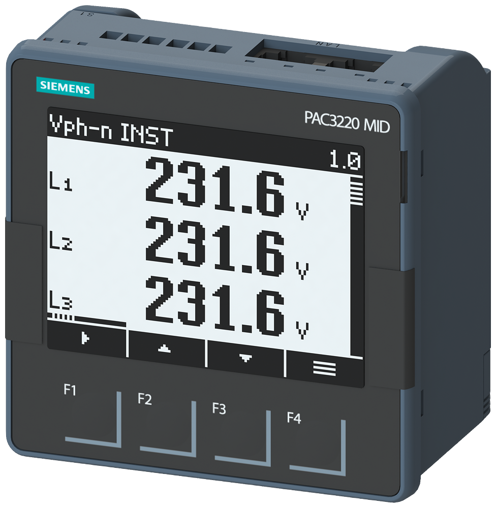 POWER MONITORING PAC3220 MID MONTAGEM FRONTAL 690/400 V 5 A 100-2 7KM32202BA011JA0 SIEMENS