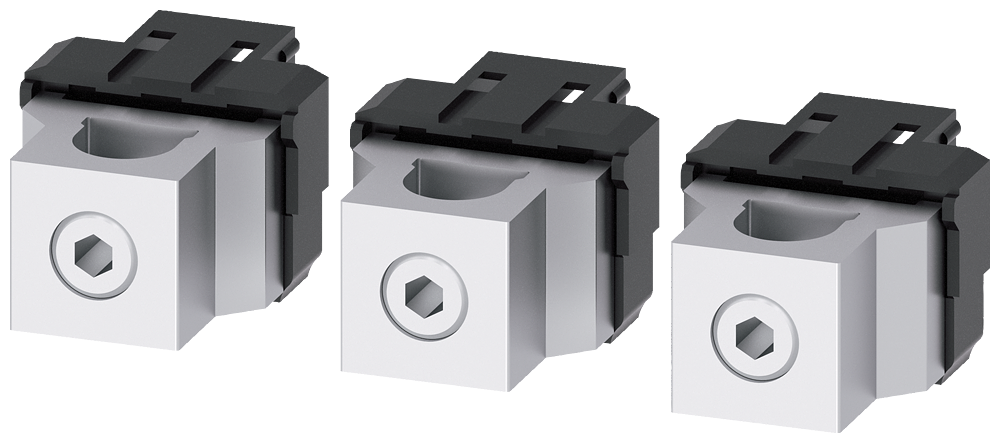 [Imagem TERMINAL PARA CONDUTOR DE SEÇÃO CIRCULAR 3 PEÇAS ACESSÓRIOS PARA: 3VA2 100/16 3VA91030JB11 SIEMENS]