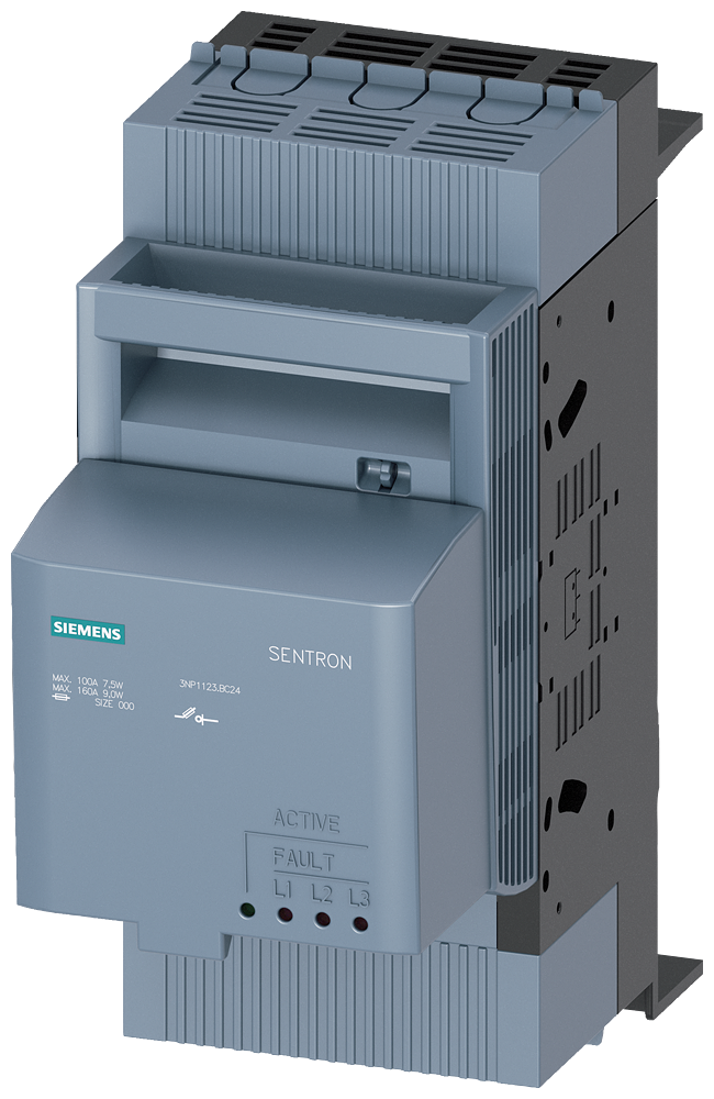 SECCIONADORA-FUSÍVEL SOB CARGA 3NP1 DE 3 POLOS NH000 160 A 3NP11231BC24 SIEMENS