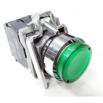 [Imagem BOTÃO 22MM METÁLICO LUMINOSO LED 24VCA C XB4BW33B2 SCHNEIDER]