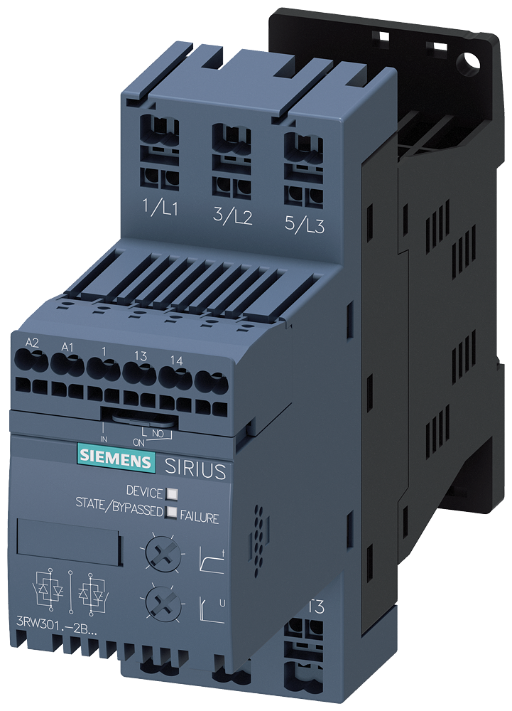 [Imagem SOFT STARTER TRIFÁSICO 4KW 9A 200/480V 50/60HZ 3RW30162BB04 SIEMENS]