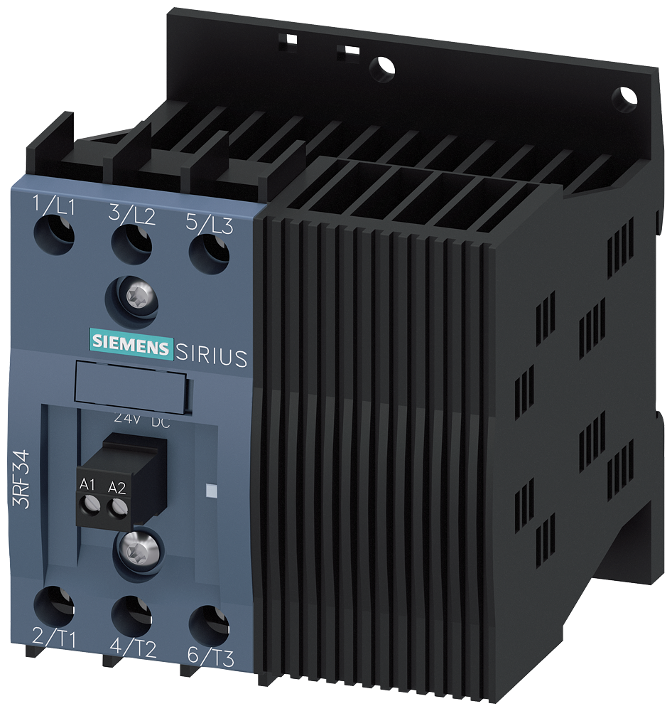 CONTATOR A SEMICONDUTOR 3RF3 TRIFÁSICO CA53 9,2A 48-600V/110-230V CA CONTROL 3RF34101BB26 SIEMENS