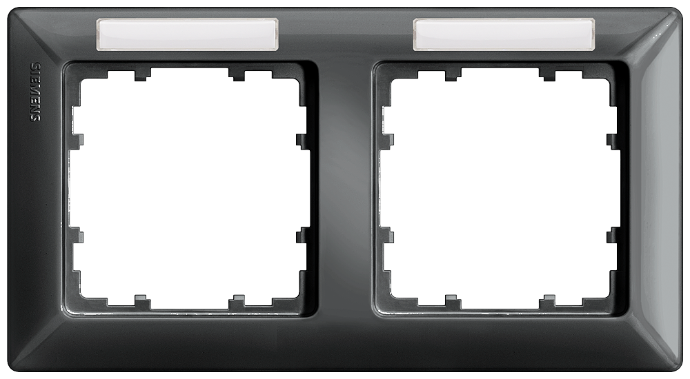 MOLDURA CARBONO METÁLICO 2X COM CAMPO DE INSCRIÇÃO HORIZONTAL 5TG25527 SIEMENS