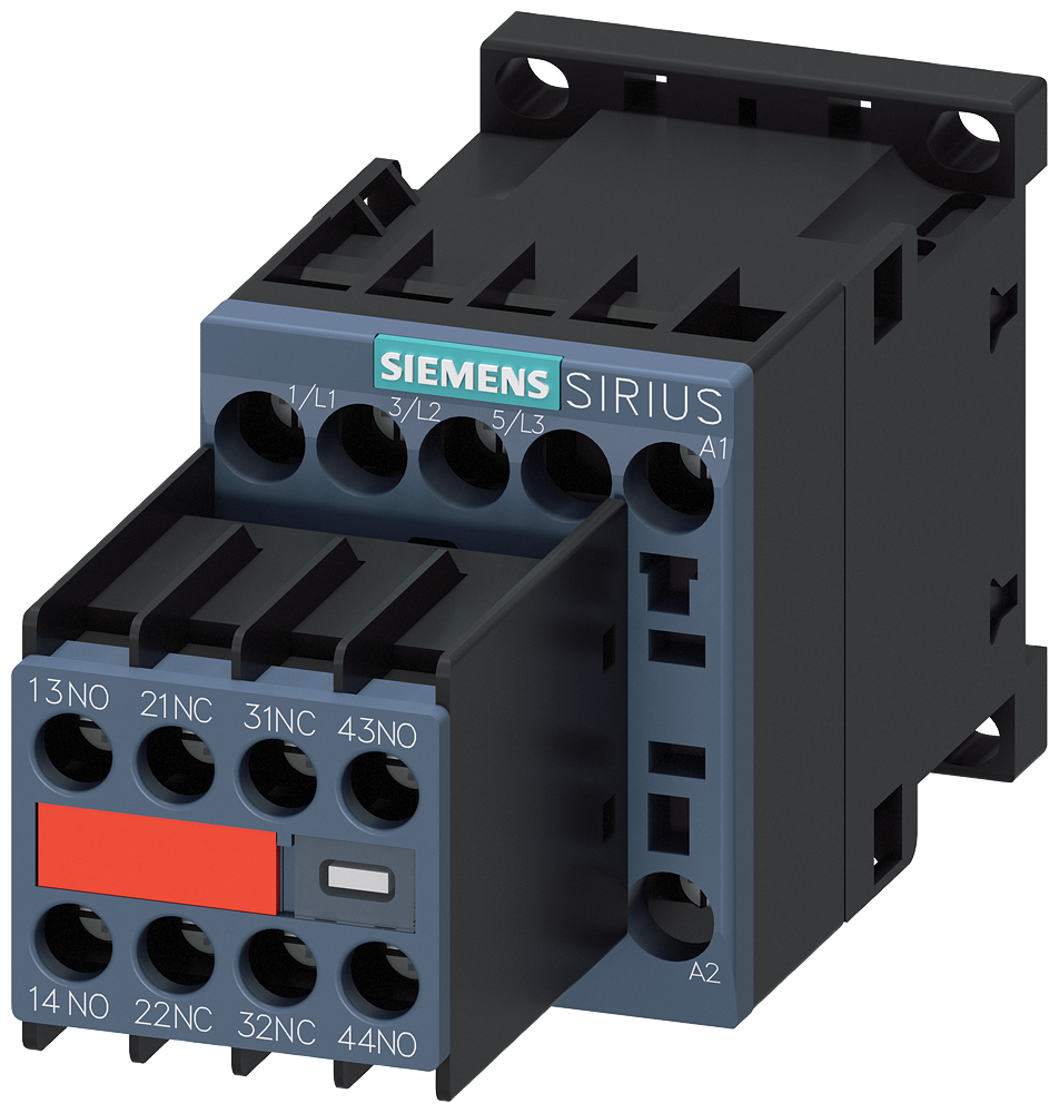 CONTATOR AC-3E 16 A/7,5 KW/400V 3 POLOS AC 220V 50/60HZ 2NA+2NF LIGAÇ 3RT20181AN243MA0 SIEMENS