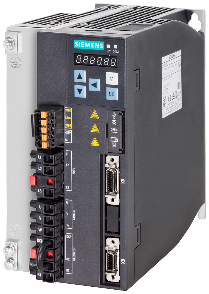 [Imagem SERVO DRIVE TRIFÁSICO 2KW 11,6A 200/240V 45/66HZ IP20 SINAMICS V90 6SL32105FB120UF0 SIEMENS]