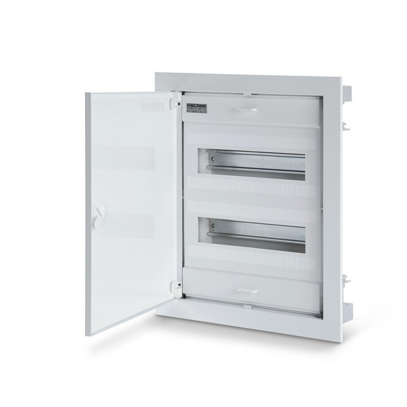 [Imagem do produto QUADRO DE DISTRIBUIÇÃO SOBREPOR 2 LINHAS 24DIN 1MORS. 677.2024.1 SCAME]
