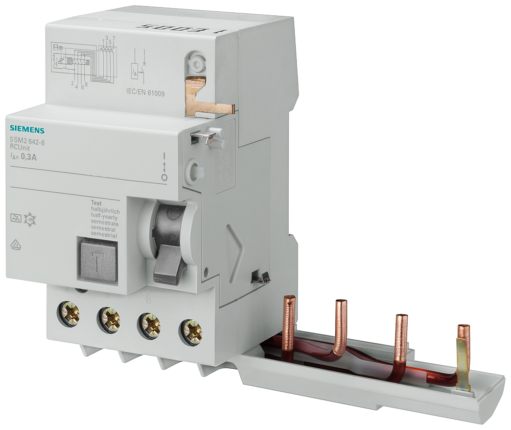 BLOCO DIFERENCIAL DE 4 POLOS TIPO CA IN: 40 A 300 MA UN CA: 400 V PARA 5SM26430 SIEMENS