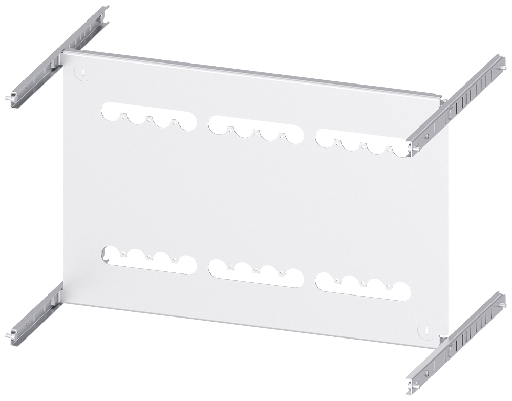PLACA DE MONTAGEM 3VA12 (250A) DE 3/4 POLOS BASE PLUG-IN A: 350MM L: 600MM 8PQ60015BA70 SIEMENS
