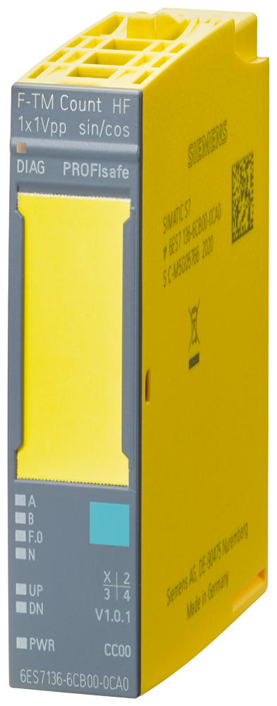 [Imagem do produto SIMATIC ET 200SP F-TM COUNT 1X1VPP SIN/COS HF V1.0 6ES71366CB000CA0 SIEMENS]