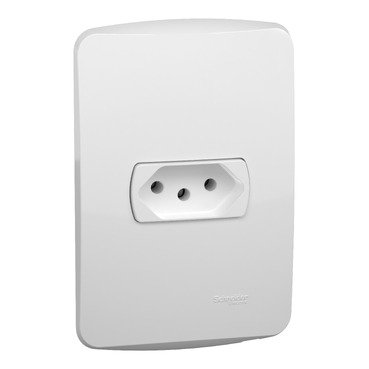 [Imagem CONJUNTO TOMADA 2P+T 10A 250V PL/BR S3B60340 SCHNEIDER]