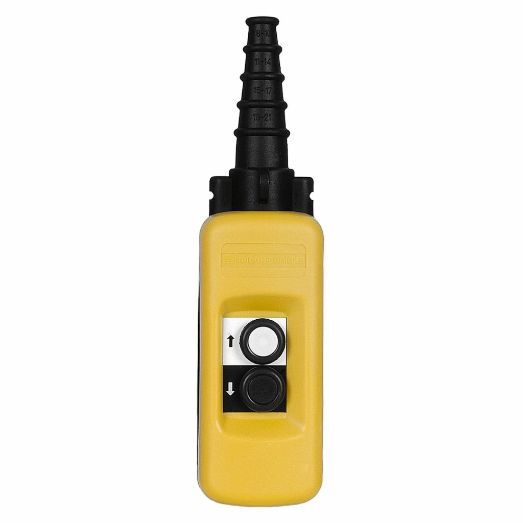[Imagem do produto BOTOEIRA PENDENTE PLÁSTICA 2 BOTÕES XACA281 SCHNEIDER]
