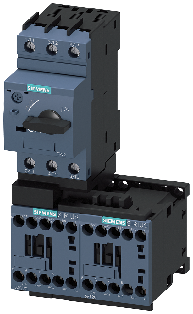 CHAVE DE PARTIDA MOTOR DE PARTIDA REVERSÍVEL S00 0,55-0,8 A AC 230 3RA22100HA152AP0 SIEMENS