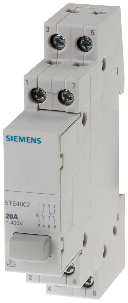 BOTÃO 3NA+1NF 1 TECLA CINZA SEM FUNÇÃO DE ENCAIXE 5TE4802 SIEMENS