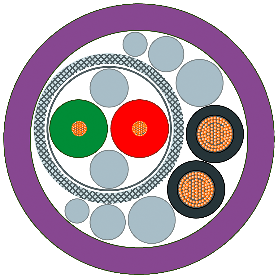 [Imagem CABO PROFIBUS HÍBRIDO PADRÃO GP (APROVAÇ 6XV18602R SIEMENS]