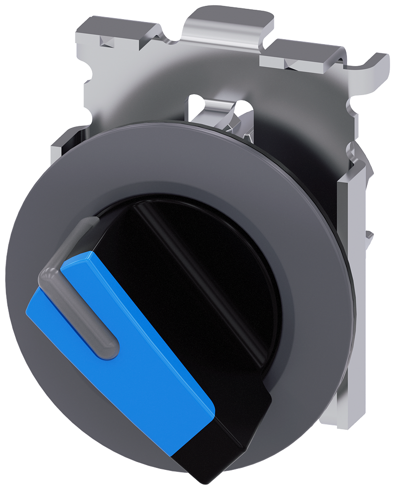 [Imagem do produto INTERRUPTOR COM MANÍPULO ILUMINÁVEL, 30MM, REDONDO, METAL FOSCO, AZUL 3SU10622DF500AA0 SIEMENS]