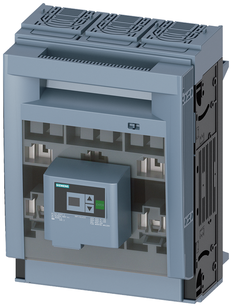 SECCIONADORA-FUSÍVEL SOB CARGA 3NP1 DE 3 POLOS NH2 400 A 3NP11531JC23 SIEMENS